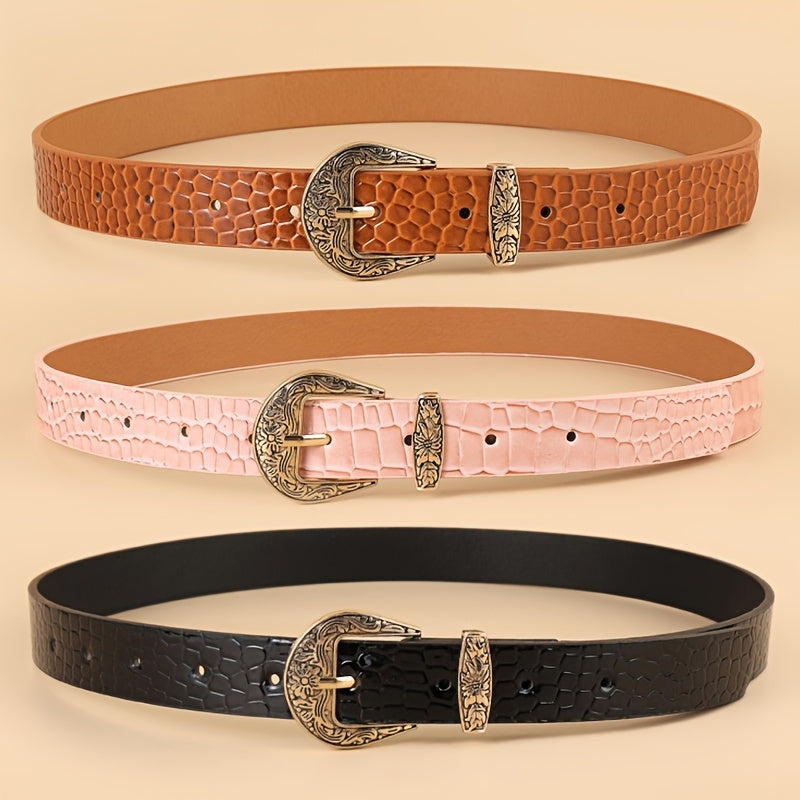 Chic Women's PU Leather Belt - Versatile Fashion Accessory for Dresses, Shirts & Jeans