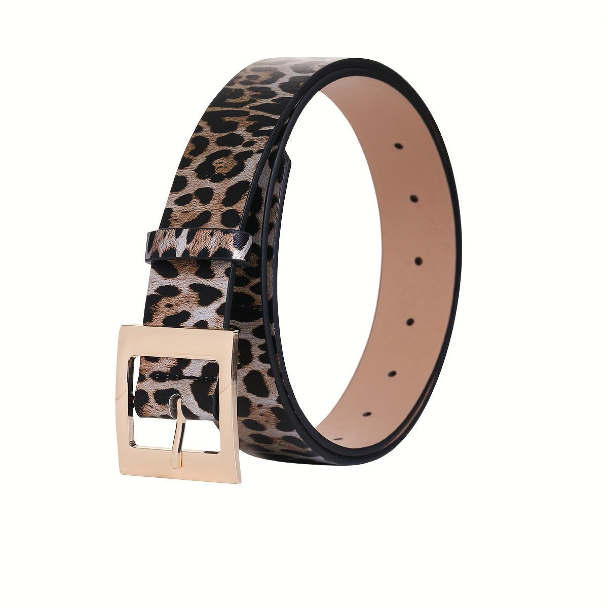 Chic Leopard Print Wide Belt