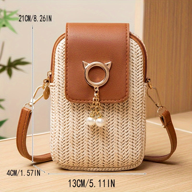 Casual Street Style Cute Mini Crossbody Phone Bag with Coin Pouch