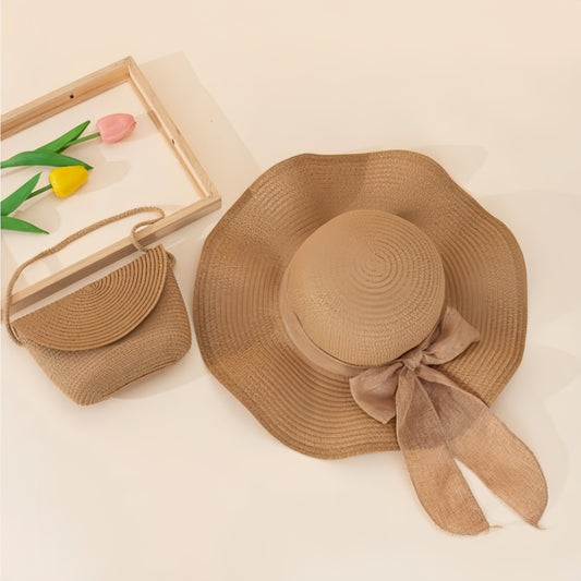 2Pcs/Set Women Beach Hat