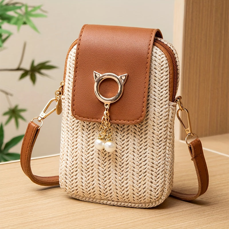 Casual Street Style Cute Mini Crossbody Phone Bag with Coin Pouch