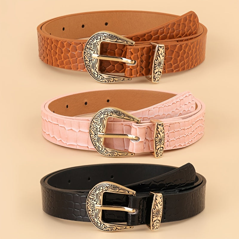 Chic Women's PU Leather Belt - Versatile Fashion Accessory for Dresses, Shirts & Jeans