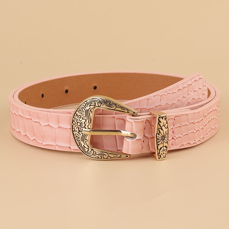 Chic Women's PU Leather Belt - Versatile Fashion Accessory for Dresses, Shirts & Jeans