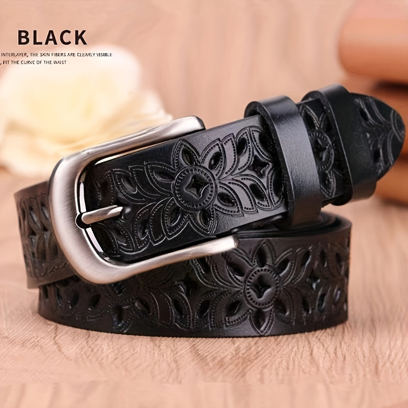 New Fashionable Genuine Belt Needle Buckle Hollow Belts Decoration