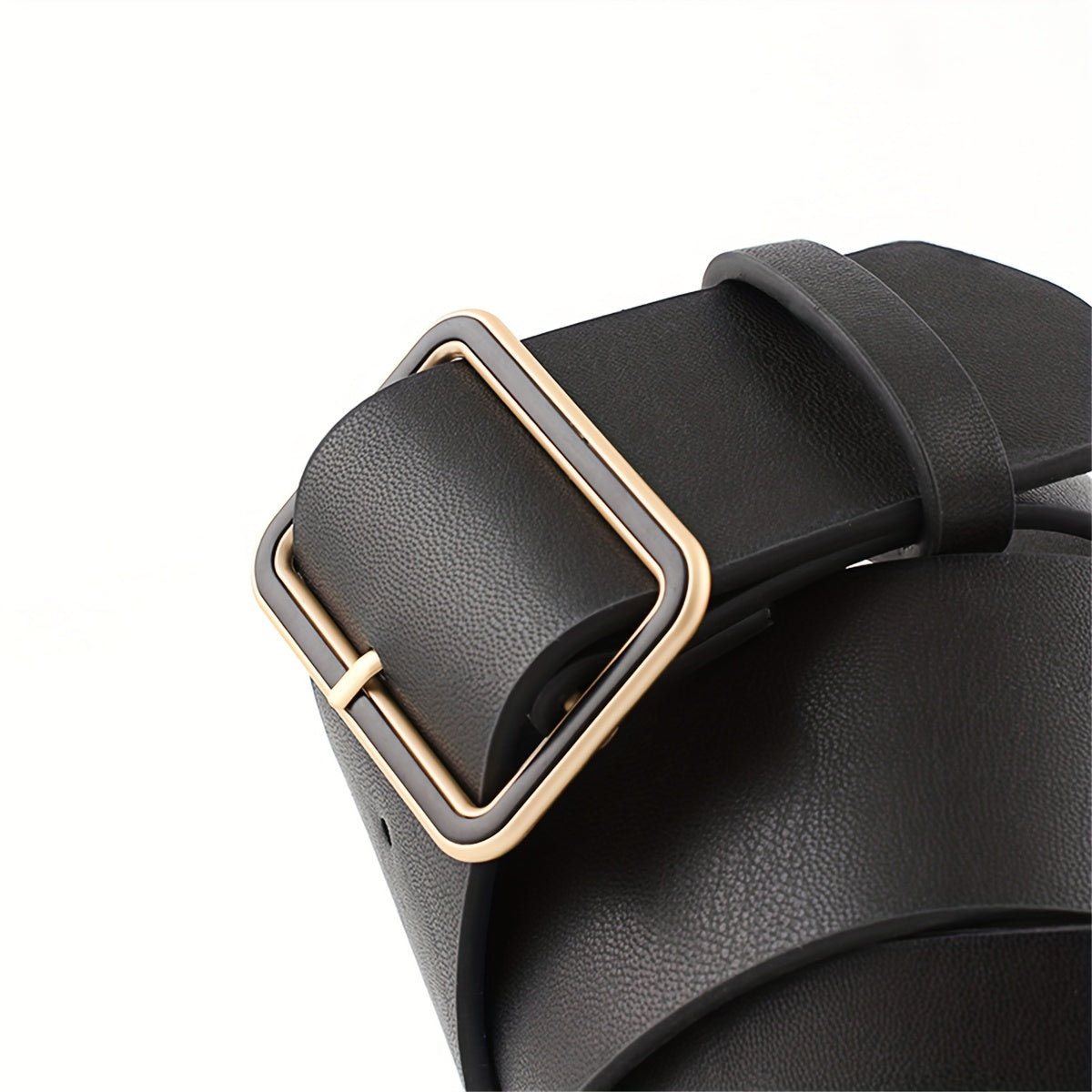 Vintage-Style Square Buckle Wide Strap Waist Accessory