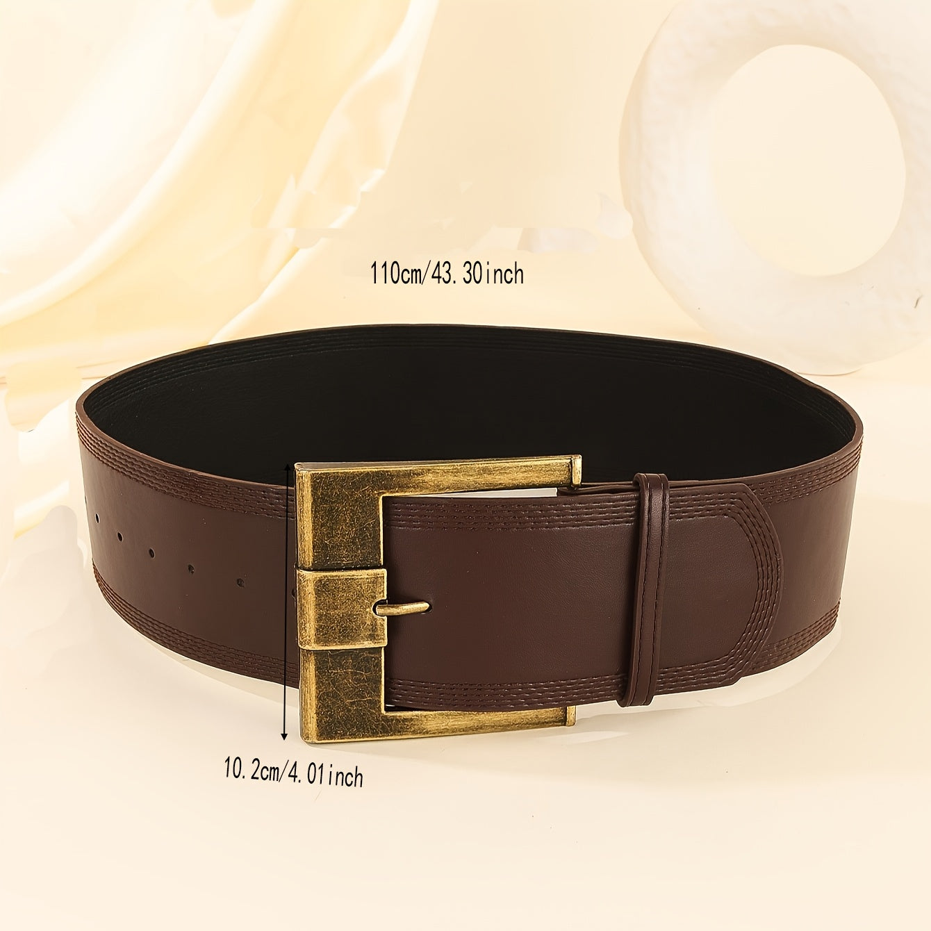 1pc Retro Metal Pin Buckle Wide Belt