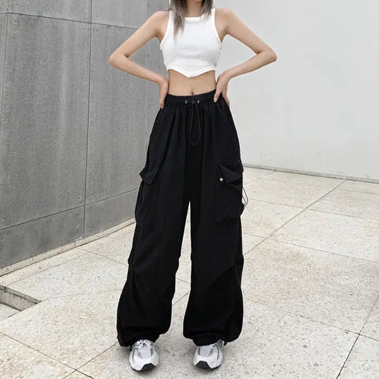 Casual Joggers Tech Pants Solid Low Waist Pants