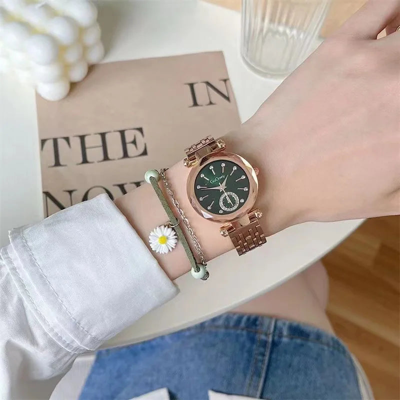 2024 New Brand Women Watches Fashion Steel Ladies Quartz Watch Reloj Mujer Marcas Famosas De Lujo gift Wristwatch Dropshipping