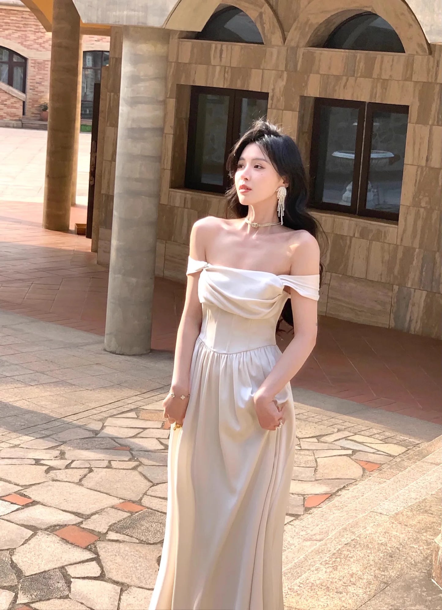 Spring Elegant Wedding Evening Party Prom Dress Women Summer Fashion Princess Formal Occasion Vestidos Rebe Korean Chic Clothes