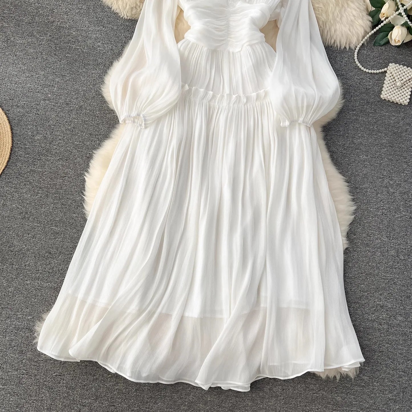 French Luxury Folds Wedding Formal Occasion Dresses