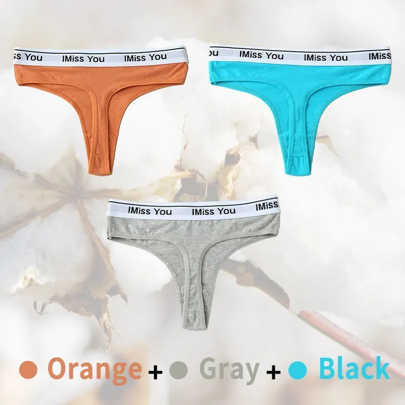 3Pcs Cotton Panties Plus