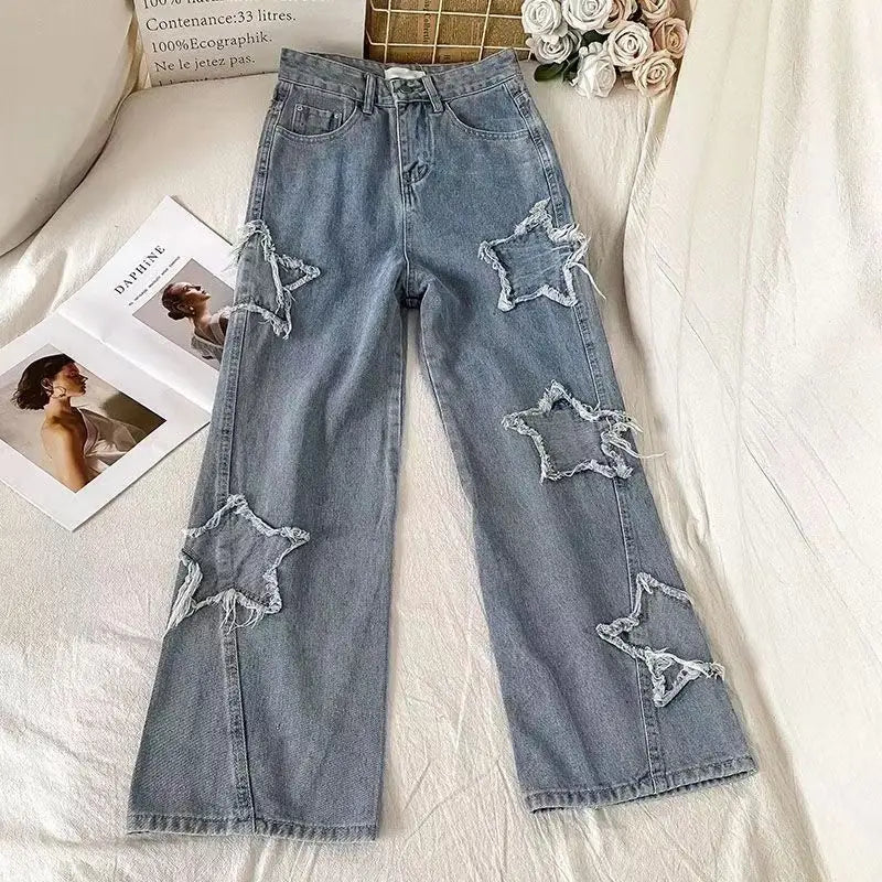 Denim Popular Ins Fashion Korean wIth Star