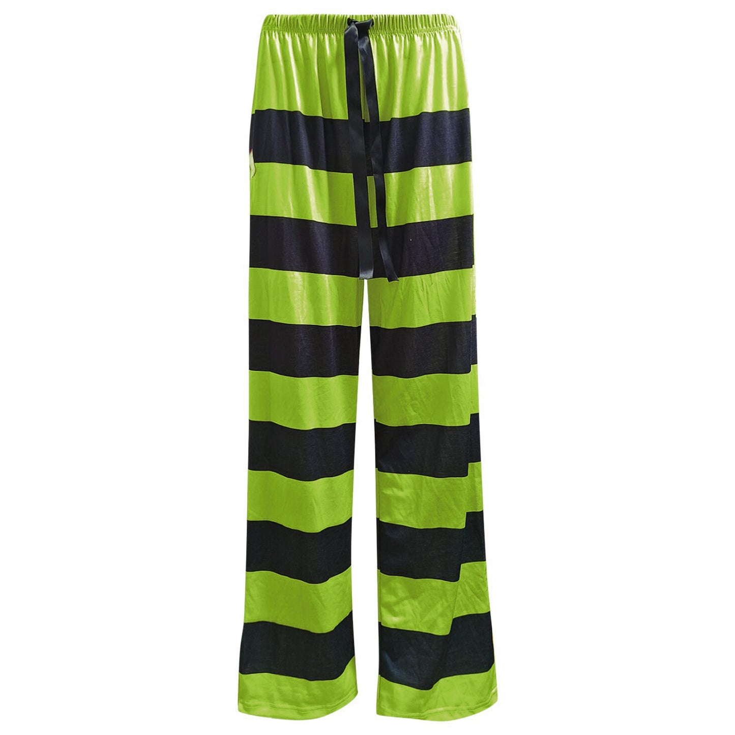 Green Pajama Pants Christmas Striped