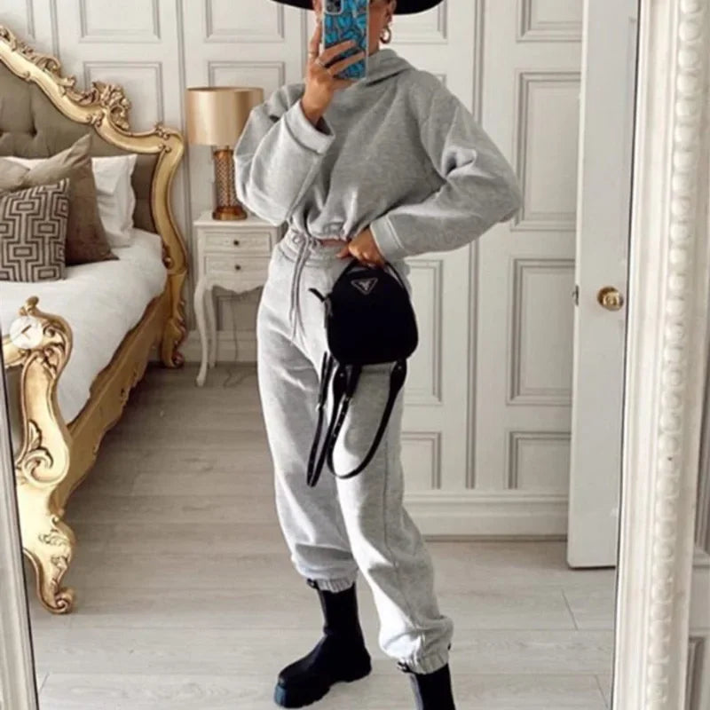 Casual Sportswear Two-piece Set Sweet Style Pant