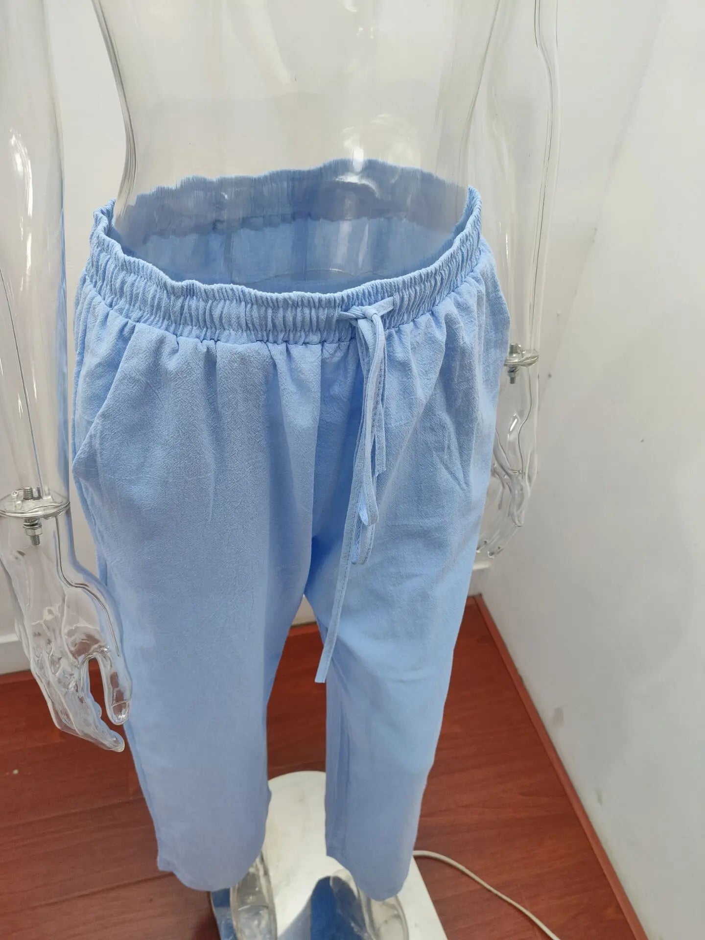 New Casual Women's Wear in Europe,  Large Loose Cotton Hemp Casual Pants