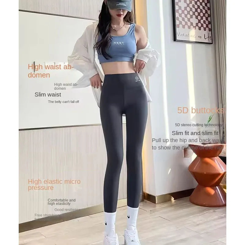 High-waisted Yoga leggings Athletic tights Warm women's running pants