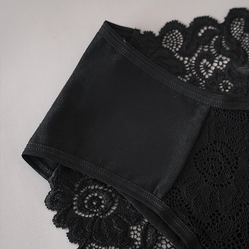 3PCS Luxury Floral Embroidery Lace Panties