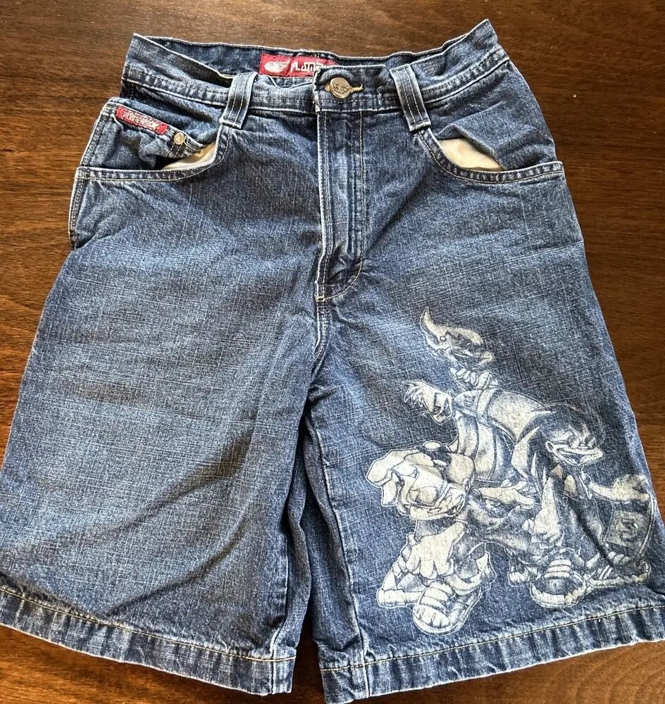 Demin Shorts Vintage Graphic Jean