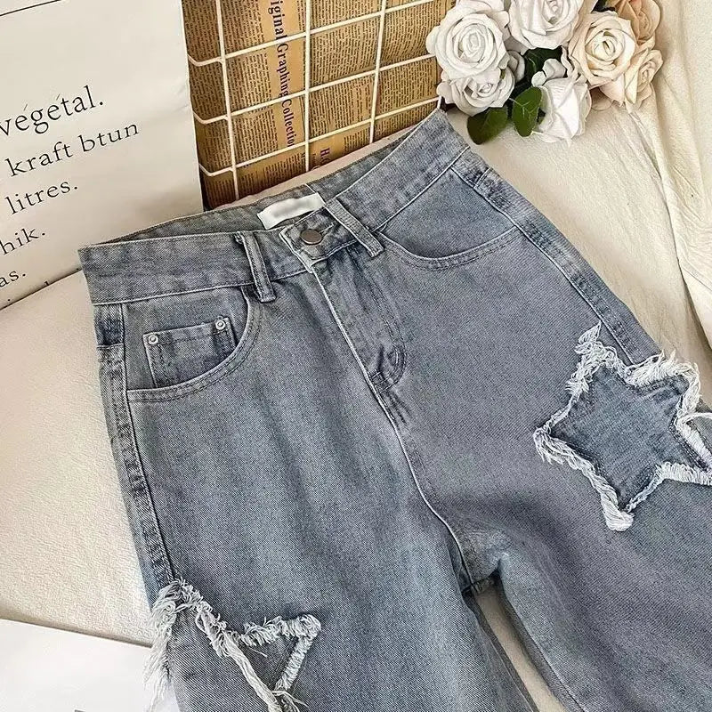 Denim Popular Ins Fashion Korean wIth Star