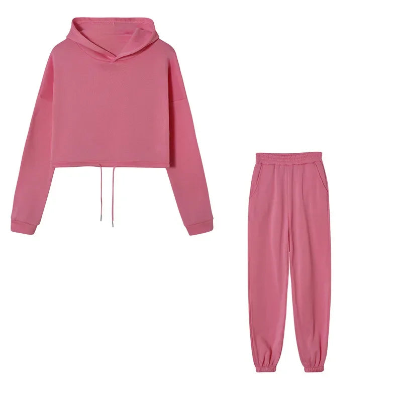 Casual Sportswear Two-piece Set Sweet Style Pant