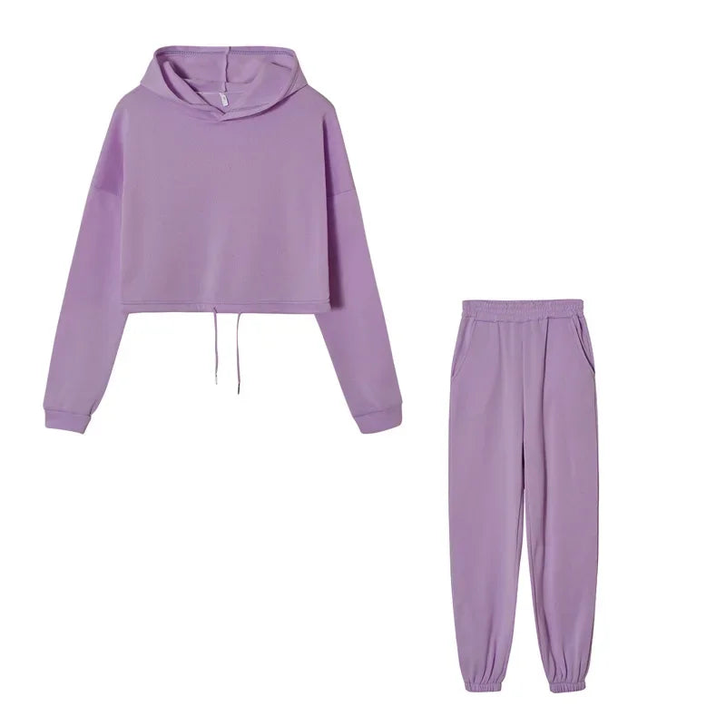 Casual Sportswear Two-piece Set Sweet Style Pant