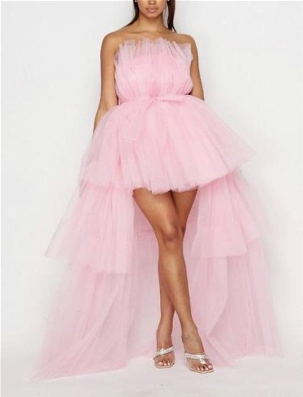 Elegant Mesh Tulle Wedding Party Dress