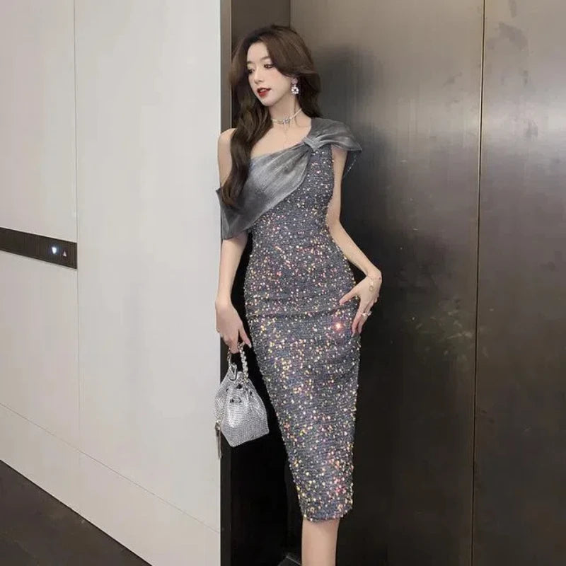 Sparkling Sequin Dress Summer New Elegant S