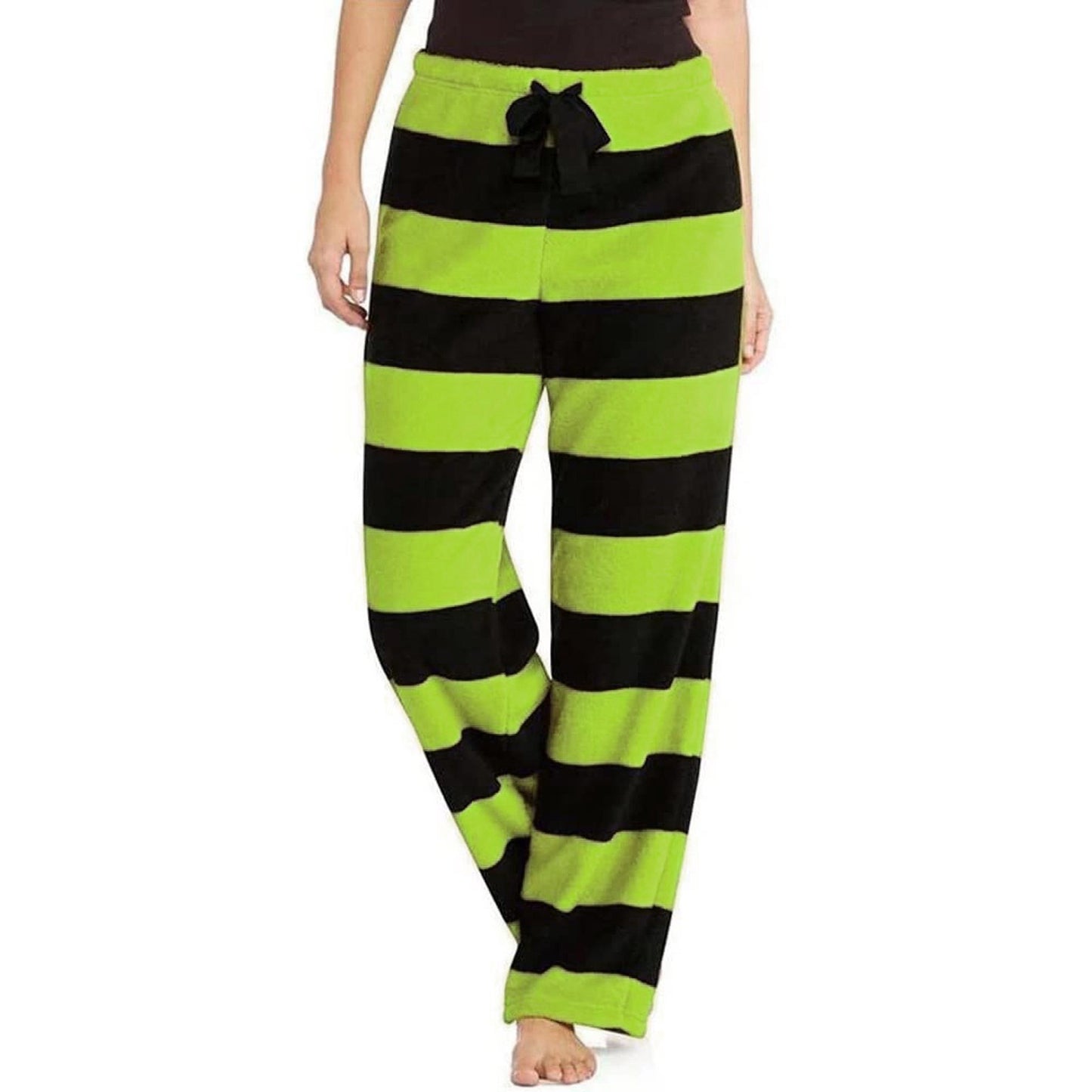 Green Pajama Pants Christmas Striped