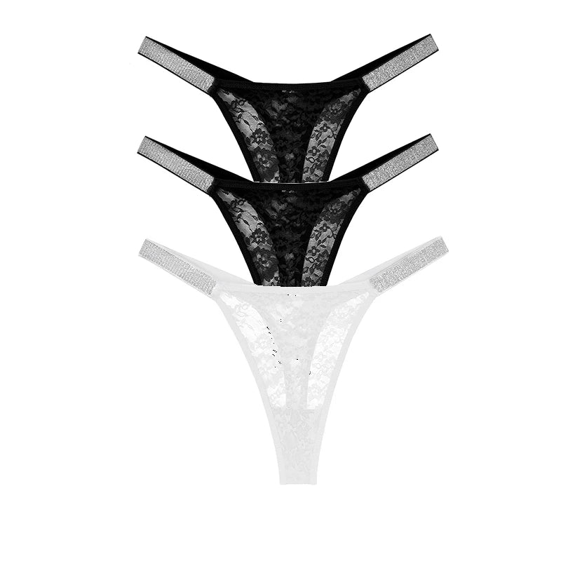 3pcs  Thongs Lace Women Underwear