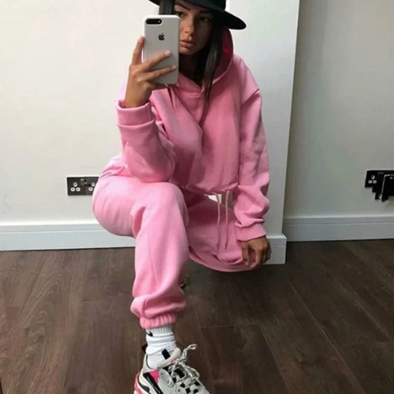 Casual Sportswear Two-piece Set Sweet Style Pant