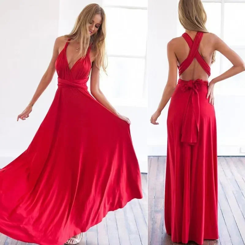 Bridesmaid Formal and More Stunning Red Strapping Dress