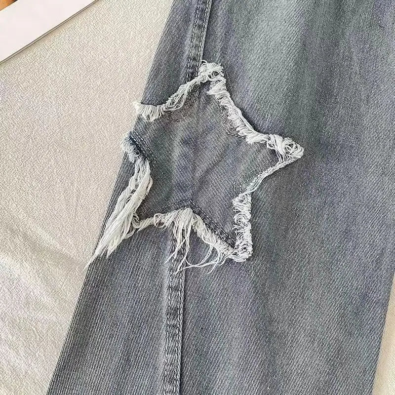 Denim Popular Ins Fashion Korean wIth Star