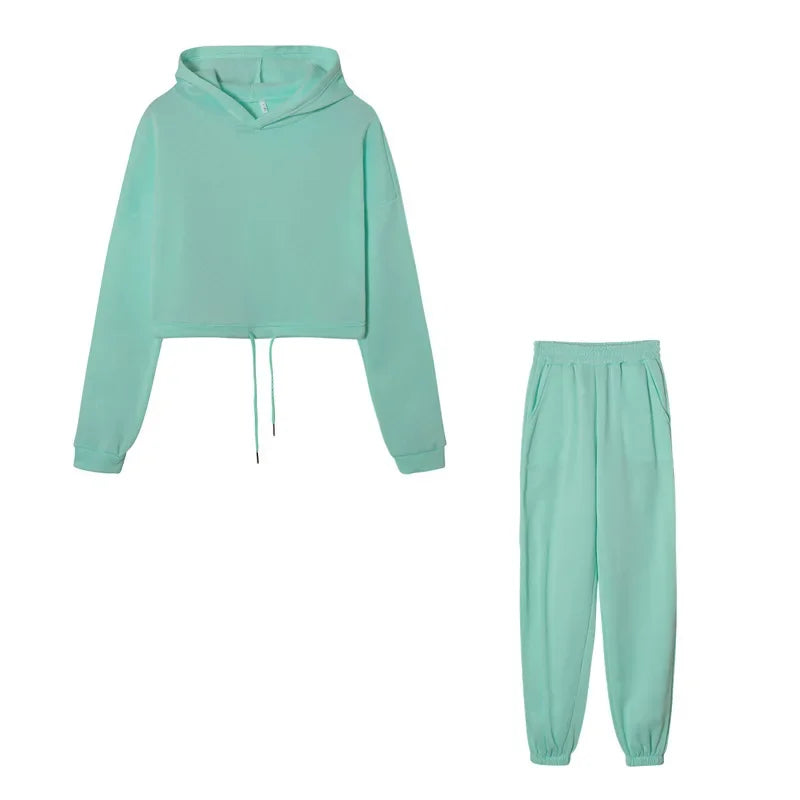 Casual Sportswear Two-piece Set Sweet Style Pant