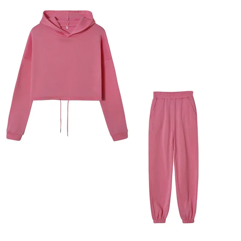 Casual Sportswear Two-piece Set Sweet Style Pant