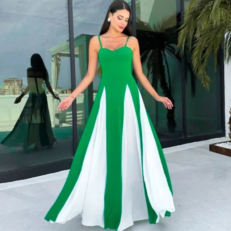 Elegant Backless Sleeveless High Waist  Chic Lady Party Robes