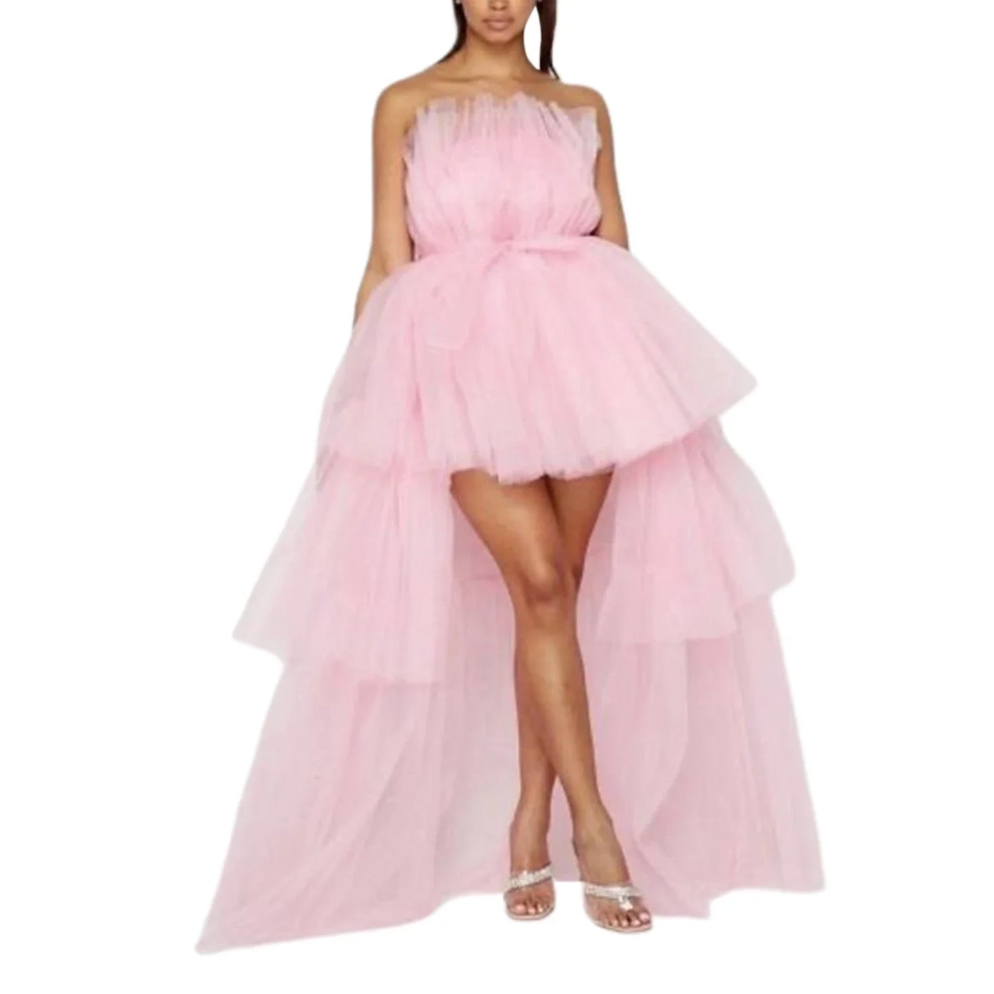 Elegant Mesh Tulle Wedding Party Dress