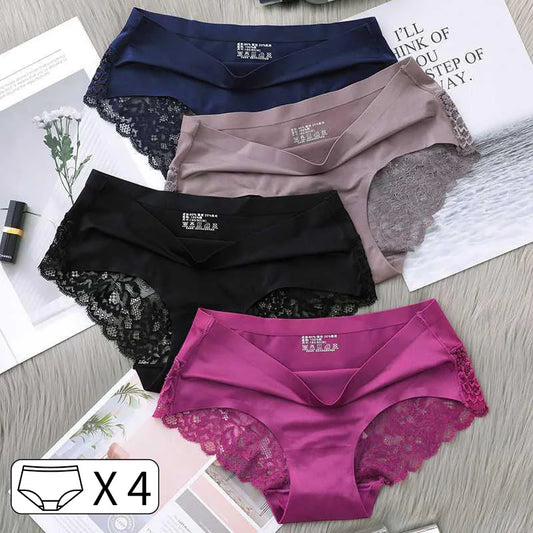 4Pcs  Exquisite Lace Underwear