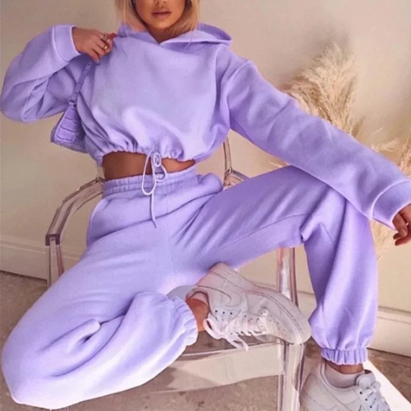 Casual Sportswear Two-piece Set Sweet Style Pant