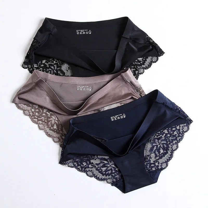 3PCS Panties Exquisite Lace Underwear