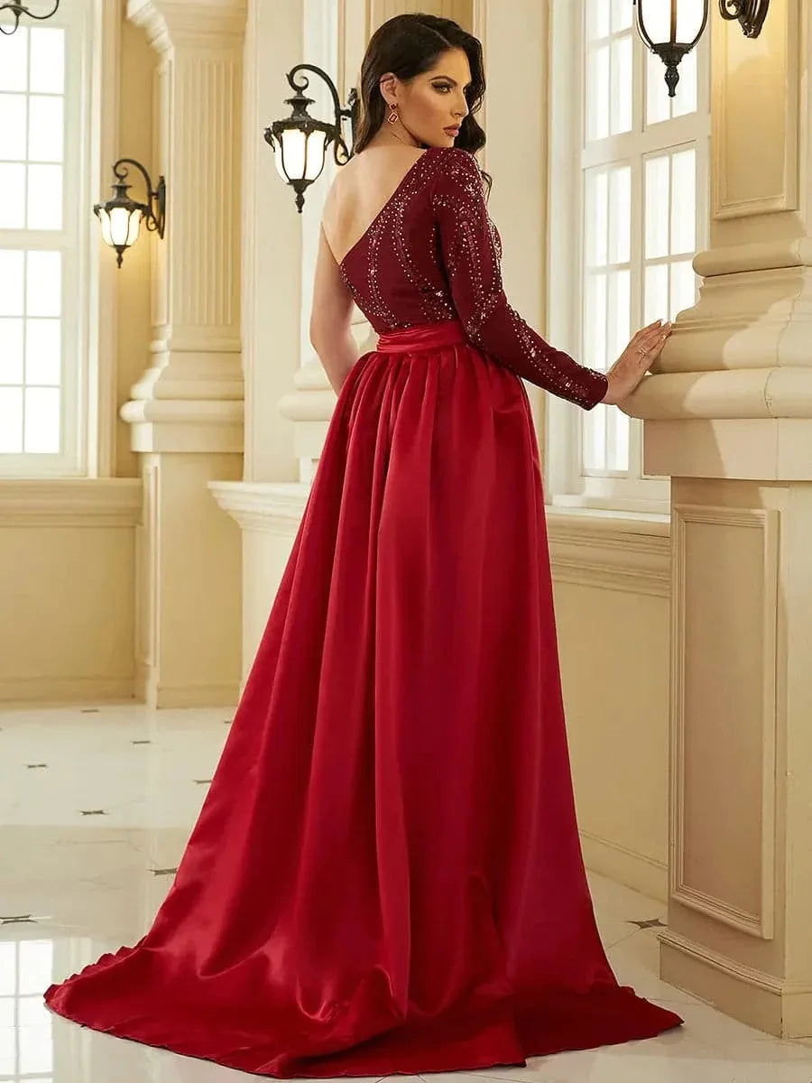 New Elegant Solid Color Medium Waist  Dress