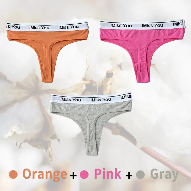 3Pcs Cotton Panties Plus