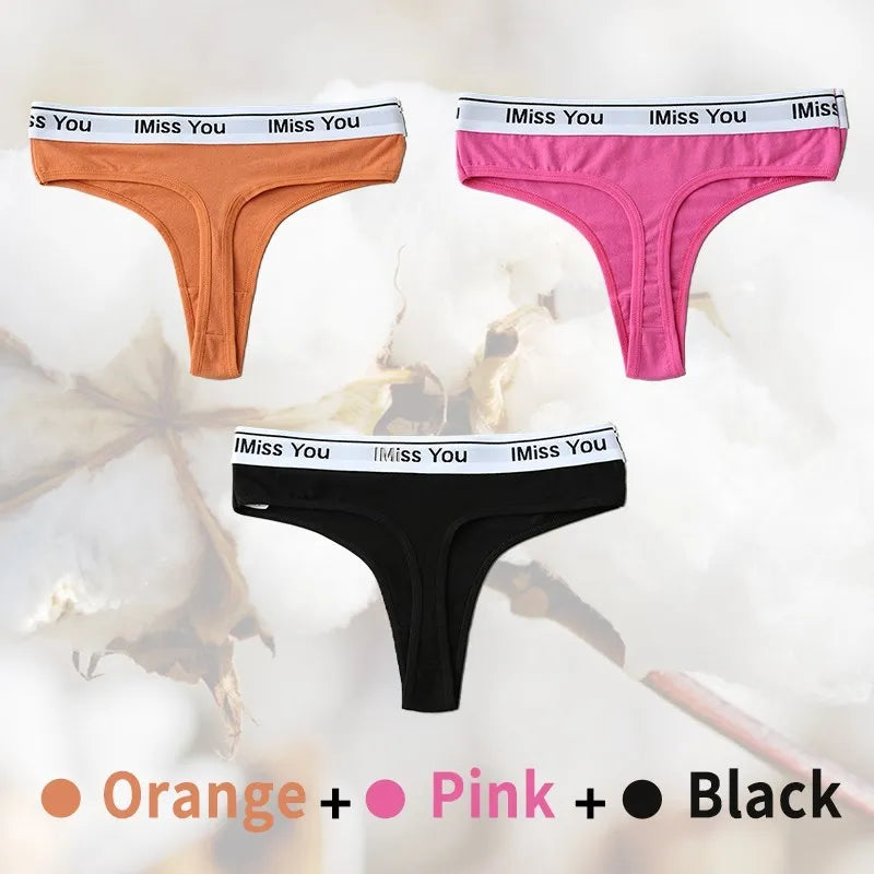 3Pcs Cotton Panties Plus