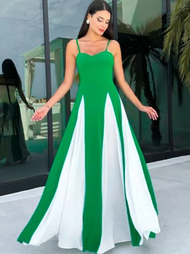 Elegant Backless Sleeveless High Waist  Chic Lady Party Robes