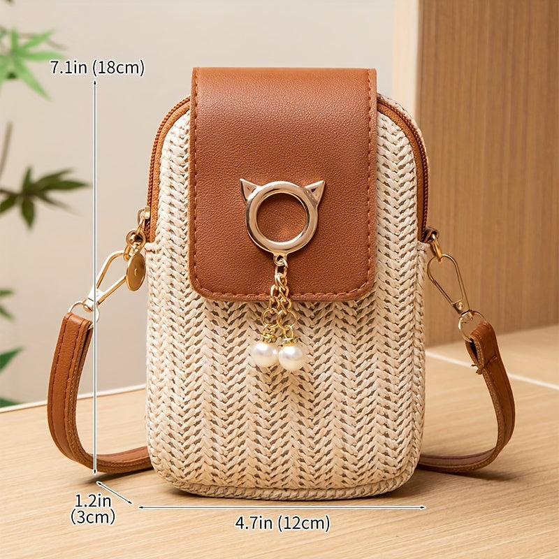 Casual Street Style Cute Mini Crossbody Phone Bag with Coin Pouch