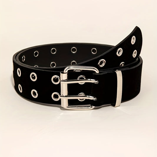 Double Pin Metal Buckle Belt