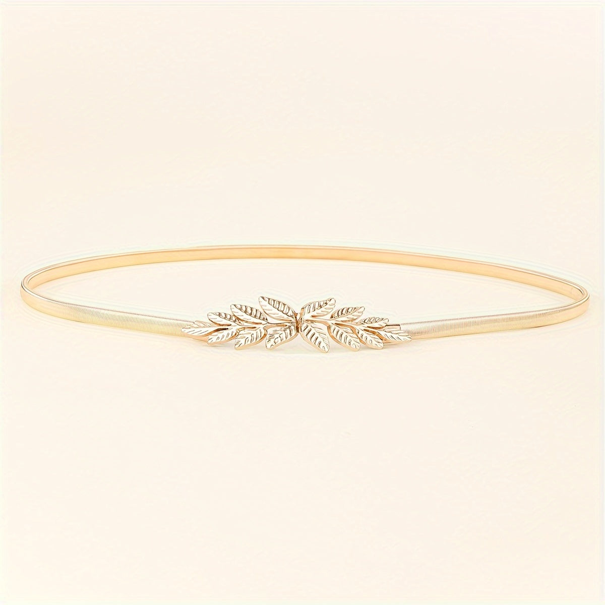 A Fashionable Golden Leaf Elastic Waist Chain